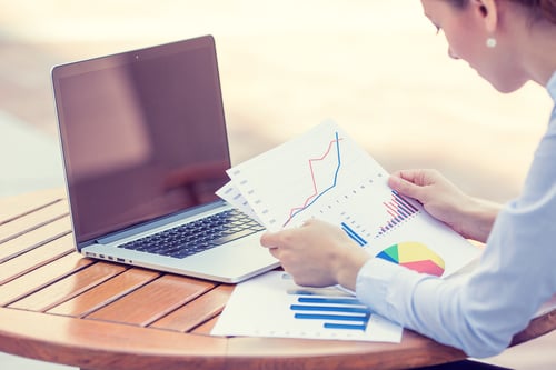 woman investment consultant analyzing company annual financial report balance sheet statement working with documents graphs. Stock market, office, tax, education concept. Hands with charts papers woman investment consultant analyzing company annual financial report balance sheet statement working with documents graphs. Stock market, office, tax, education concept. Hands with charts papers